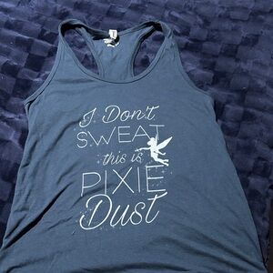 Disney Blue Muscle Tee with White Print